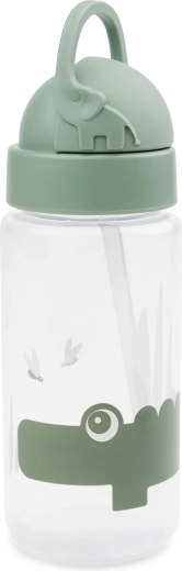 Done by Deer borraccia con cannuccia Croco verde 350 ml