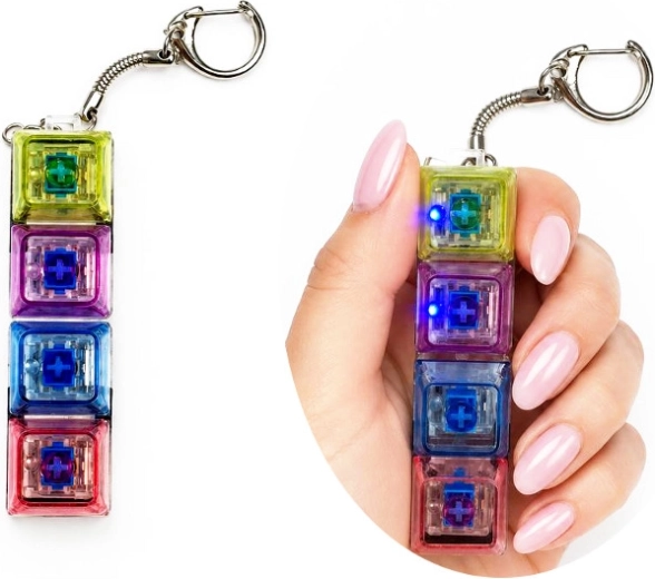 Portachiavi sensoriale cliccabile con luce - 1 pezzo