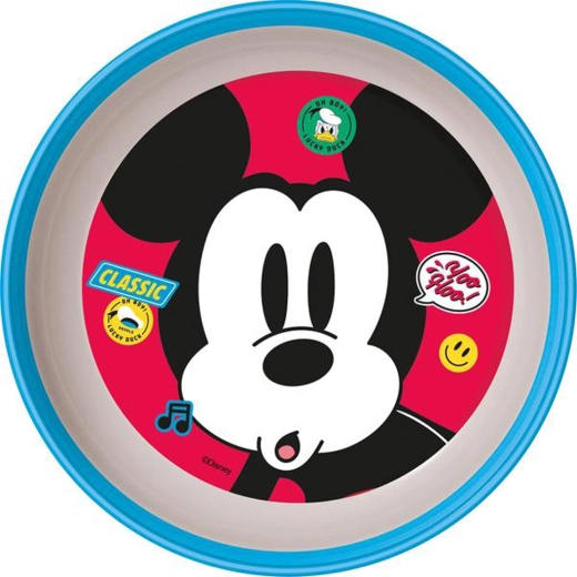 Ciotola in plastica MICKEY con fondo antiscivolo 14,7 × 4 cm