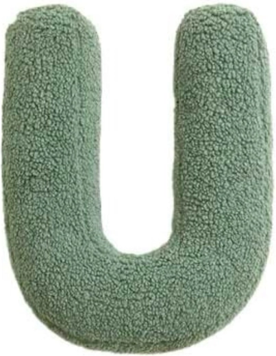 Mealini lettera di peluche U verde - 1 pezzo