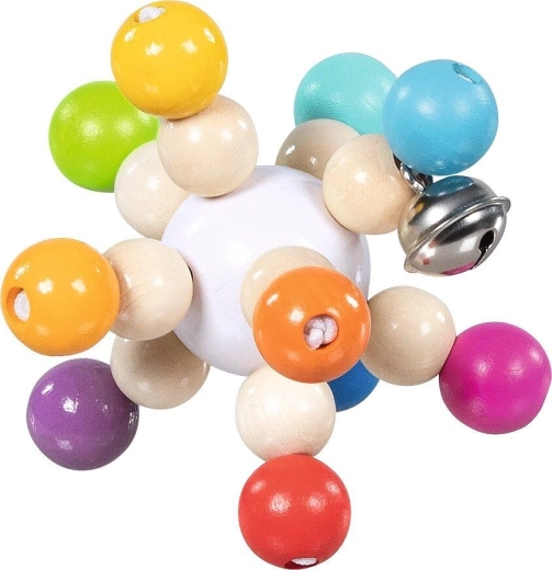 Anello tattile con pallina elastica arcobaleno - 1 pezzo