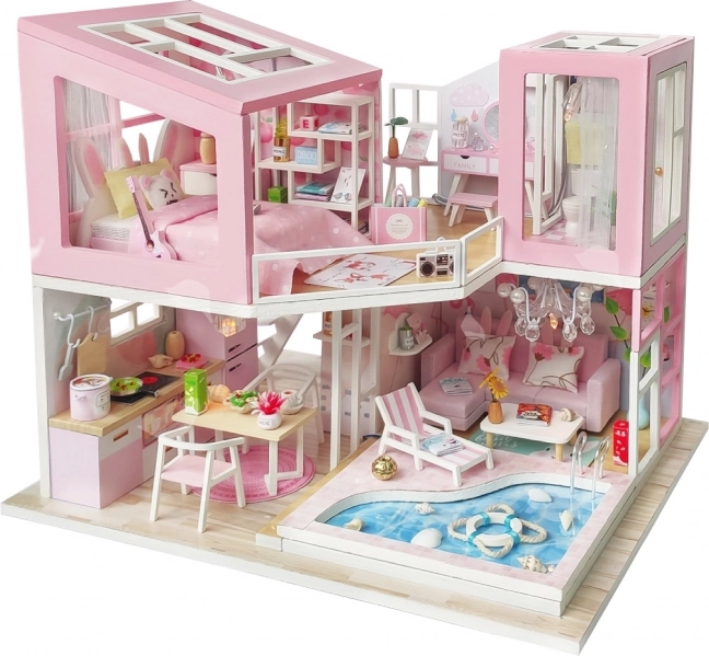 Villa moderna in miniatura ricca di dettagli
