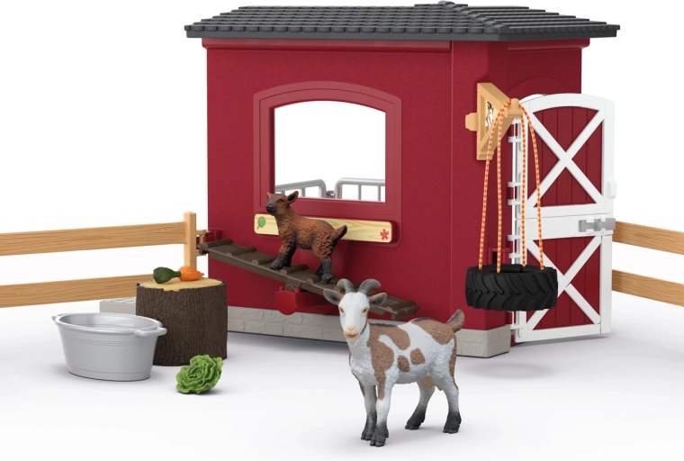 Divertente altalena e rampa per il capretto