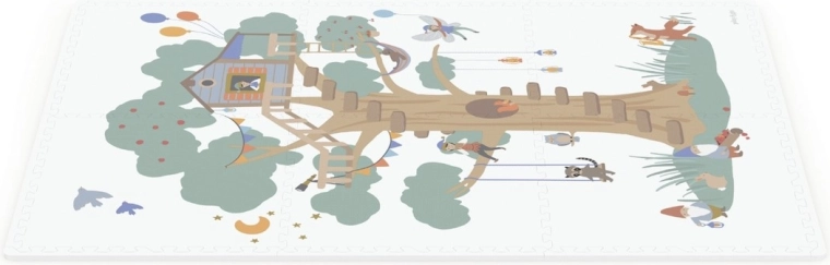 Ampia superficie con motivo Treehouse e facile manutenzione