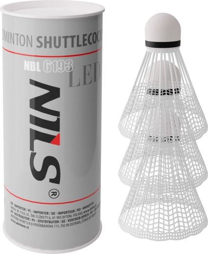 Volani da badminton con LED NILS NBL6193, 3 pz