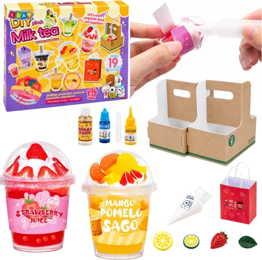 Set creativo DIY mini bevande: milk tea e bubble tea