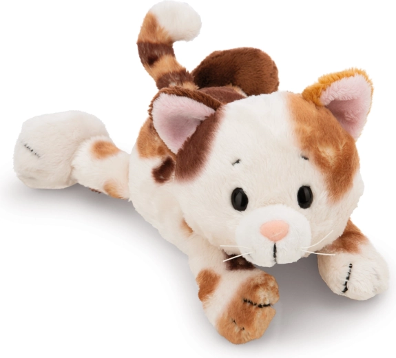 Nici gatto di peluche tricolore sdraiato 20 cm Green