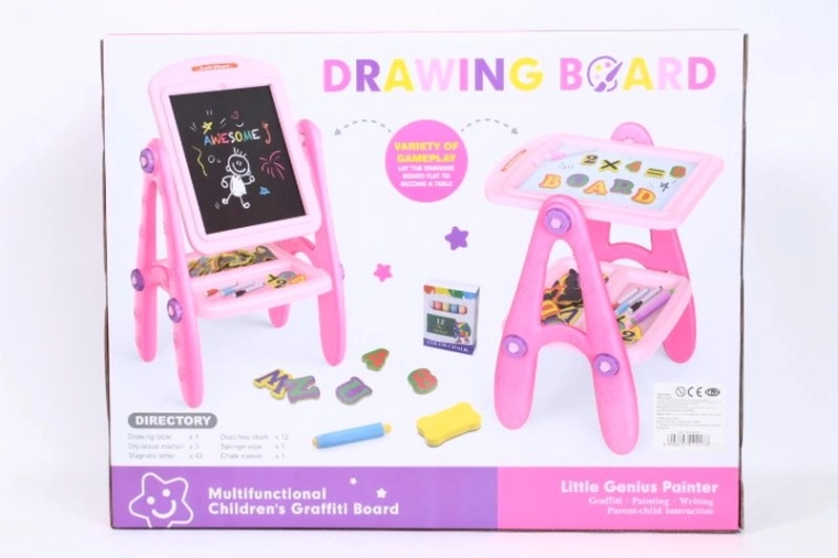 Lavagna multifunzione per bambini rosa