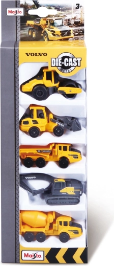 Set di veicoli Maisto Volvo macchine da lavoro 5 pezzi