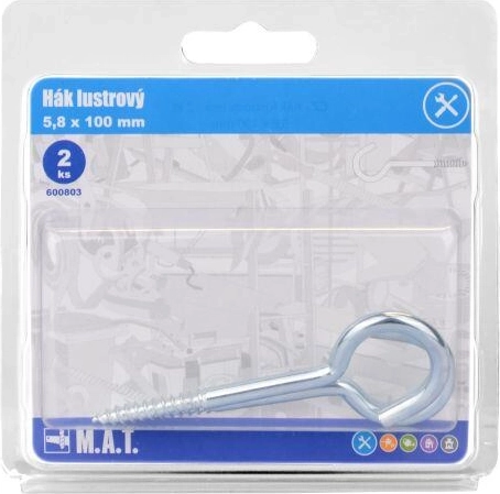 Gancio per lampadario 100 × 5,8 mm – lucido, 2 pz