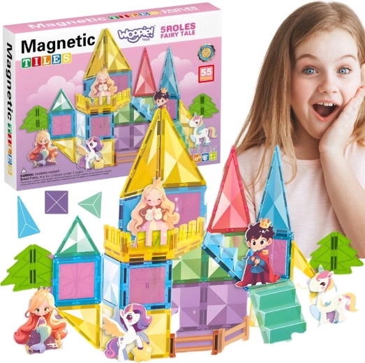 Woopie set di costruzioni magnetiche castello delle fiabe 55 pezzi