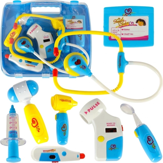 Set medico per bambini in valigetta con luce blu