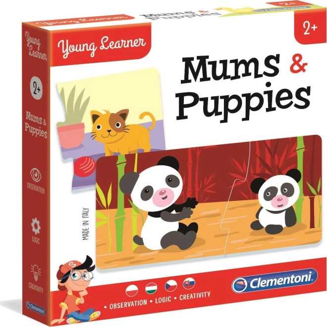 Clementoni Young Learner: mamme e cuccioli – puzzle 12×2 pezzi