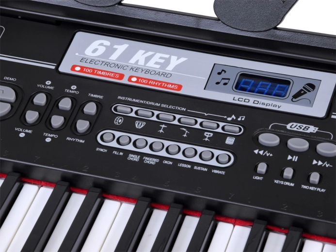 61 tasti retroilluminati per un apprendimento facile