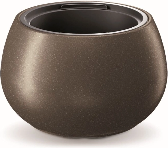 Fioriera Heos Eco Wood con inserto 43,6 cm – caffè