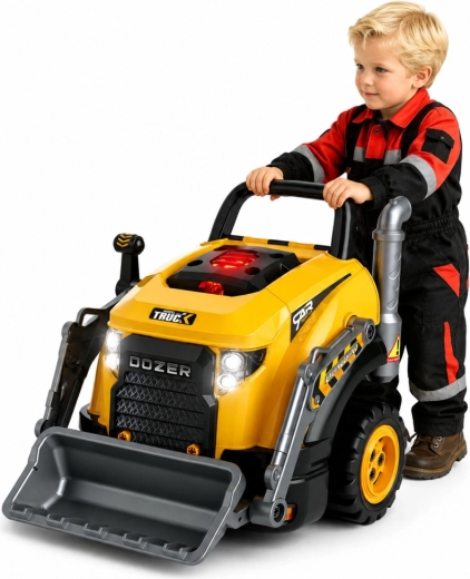 Bulldozer da cantiere con grande benna