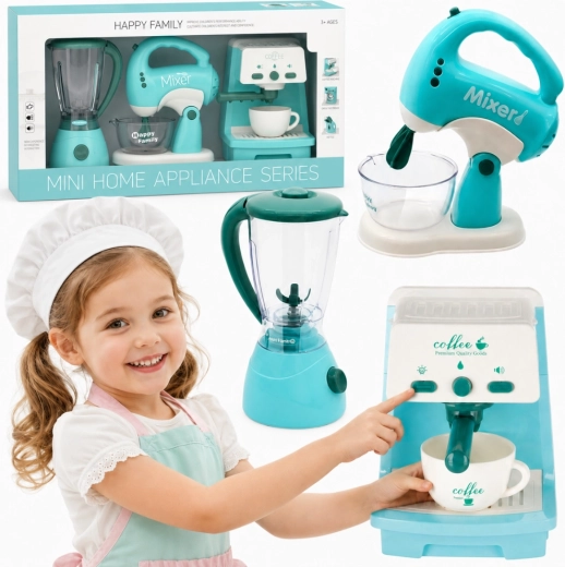 Set di elettrodomestici da cucina Woopie 3 in 1 con effetti luminosi e sonori