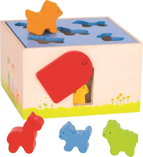 Scatola di inserimento in legno con animaletti GOKI
