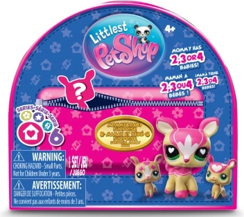 Figurine Littlest Pet Shop mamma e cuccioli