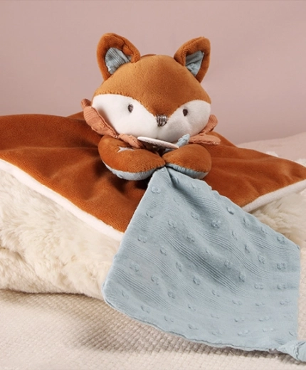 Doudou 2 in 1: volpe e copertina per una sensazione di sicurezza