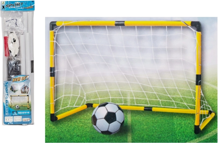 Porta da calcio per bambini con rete, pallone e pompa 92 × 61 × 48 cm