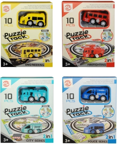 Macchinina a carica con pista a puzzle