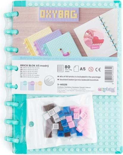 Taccuino creativo A5 con mattoncini – blu