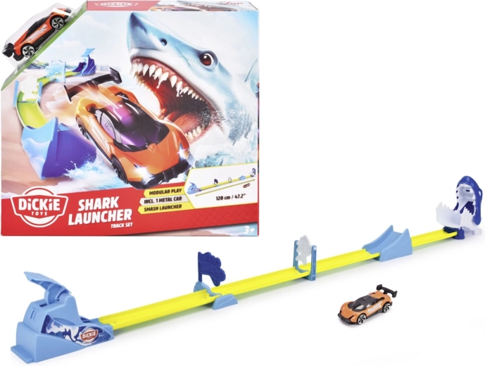 Pista per automobiline Shark Launcher 120 cm