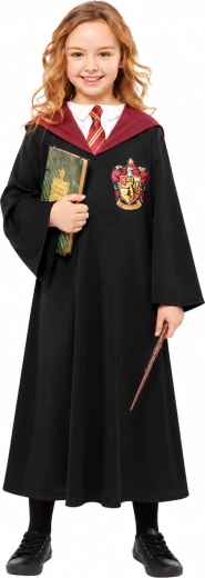 Costume da bambina di Harry Potter Hermione Granger Grifondoro con bacchetta