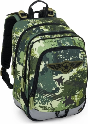 Bagmaster alfa 25 b zaino scolastico a tre scomparti con caccia