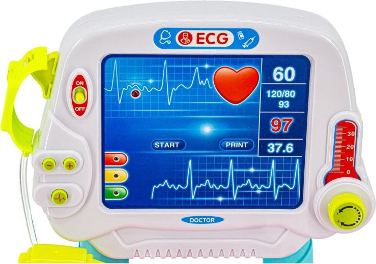 Monitor ECG interattivo sul carrello