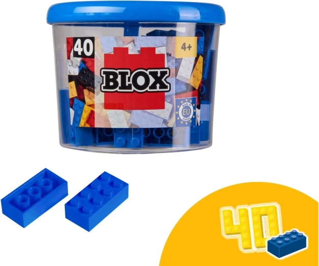 Simba Blox 40 mattoncini da costruzione blu in barattolo (Androni) - 1 pezzo