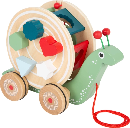 Lumaca trainabile in legno con sorter delle forme Small Foot