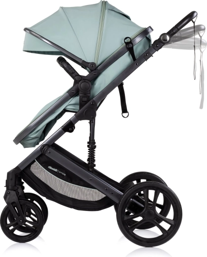 Seduta reversibile e maniglione regolabile