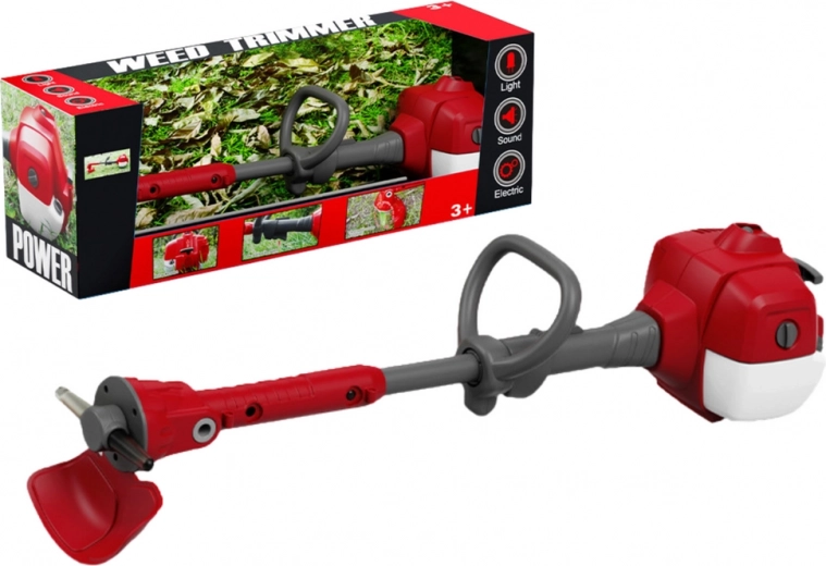 Tosaerba da giardino per bambini rosso con effetti