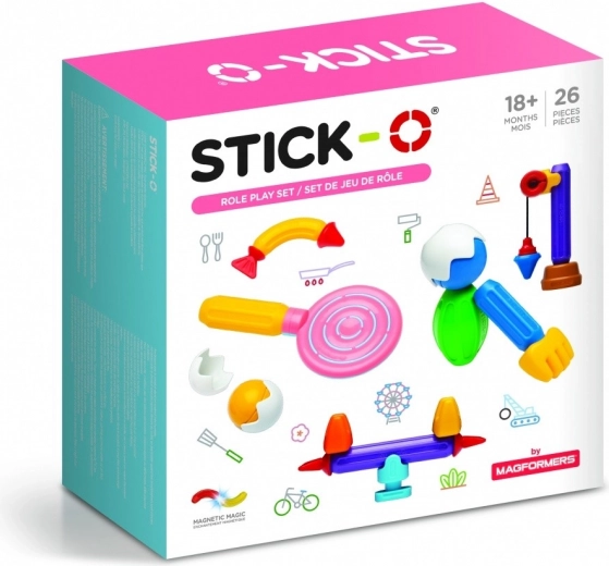 Costruzioni magnetiche STICK-O Piccolo Genio, 26 pezzi