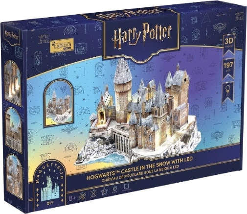 CubicFun Harry Potter castello di Hogwarts puzzle 3D con LED (edizione invernale)