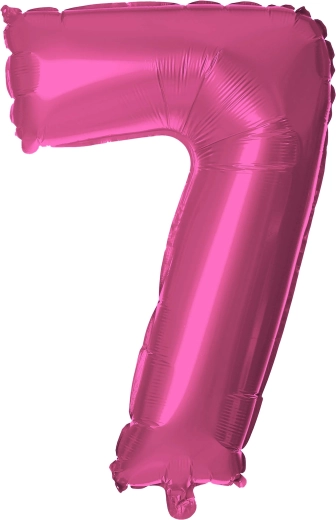 Palloncino in foil cifra 7 30 cm rosa TORO