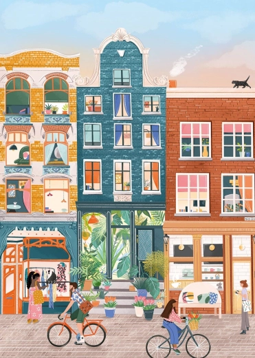 Puzzle Nine Streets, Amsterdam 500 pezzi