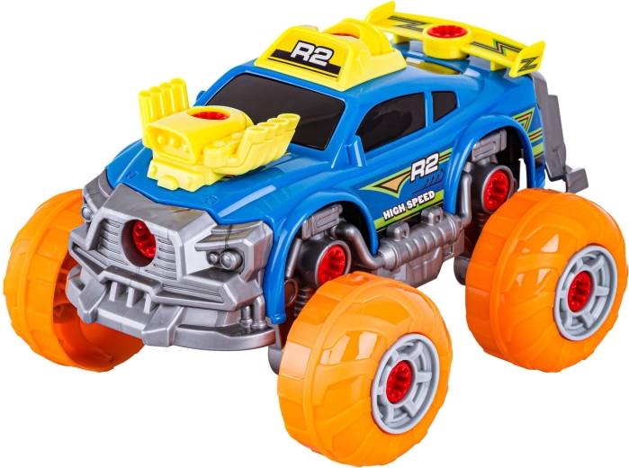 Trasformazione 3in1: auto sportiva e Monster Truck