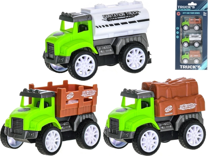 Veicoli agricoli a retrocarica 7,5 cm – set di 3 pezzi