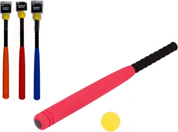 Mazza da baseball in schiuma con palla - 1 pezzo