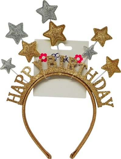 Cerchietto Happy Birthday con stelline