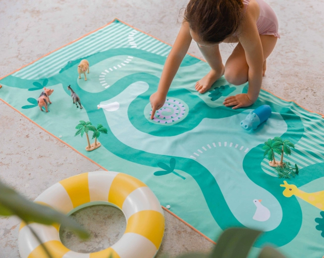 Quut telo mare per bambini safari 180 × 100 cm