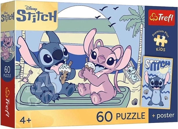 Puzzle Premium Plus Kids divertimento con Stitch 60 pezzi