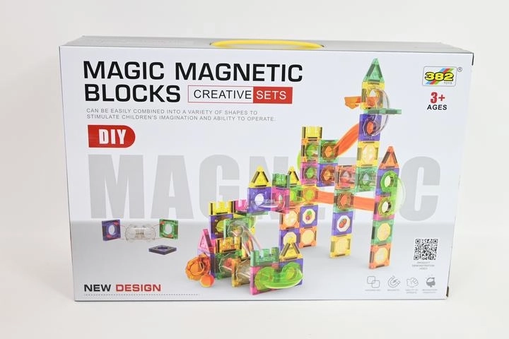 Costruzione magnetica – pista per biglie 126 pezzi