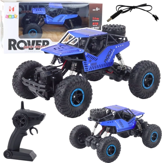 Auto fuoristrada telecomandata RC 2,4 GHz 1:16 blu