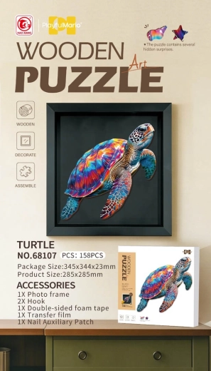 Puzzle in legno tartaruga, 158 pezzi