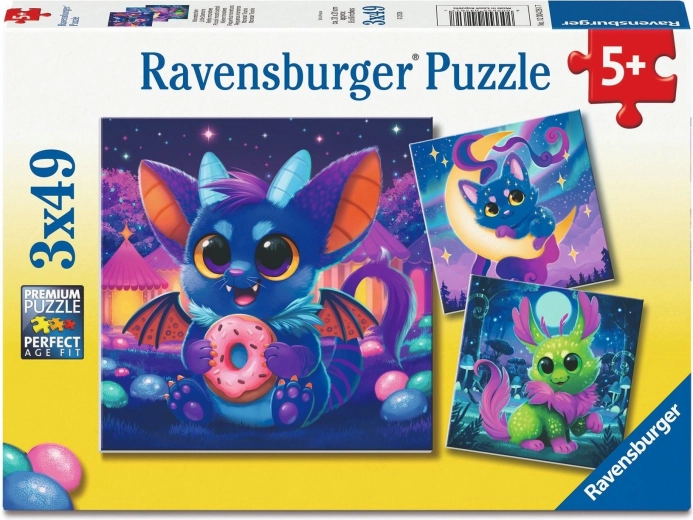 Puzzle Ravensburger Piccola Strega 3×49 pezzi