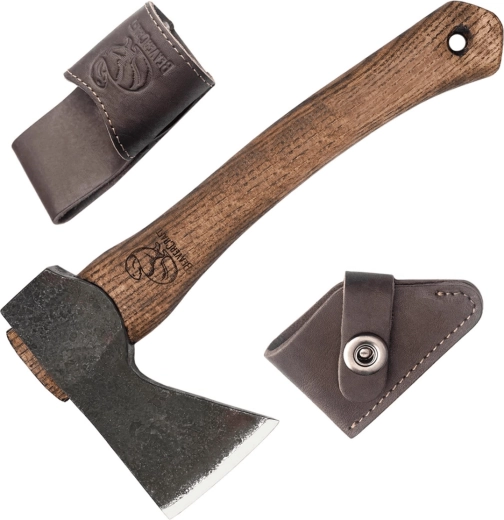 BeaverCraft AX1 ascia bushcraft compatta con fodero in pelle